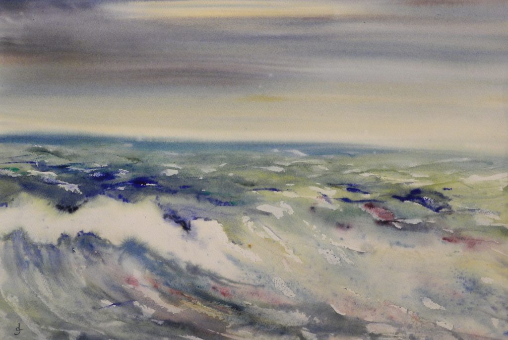 sea in water color