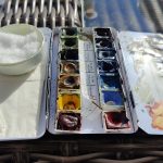 Aquarellen met sneeuw